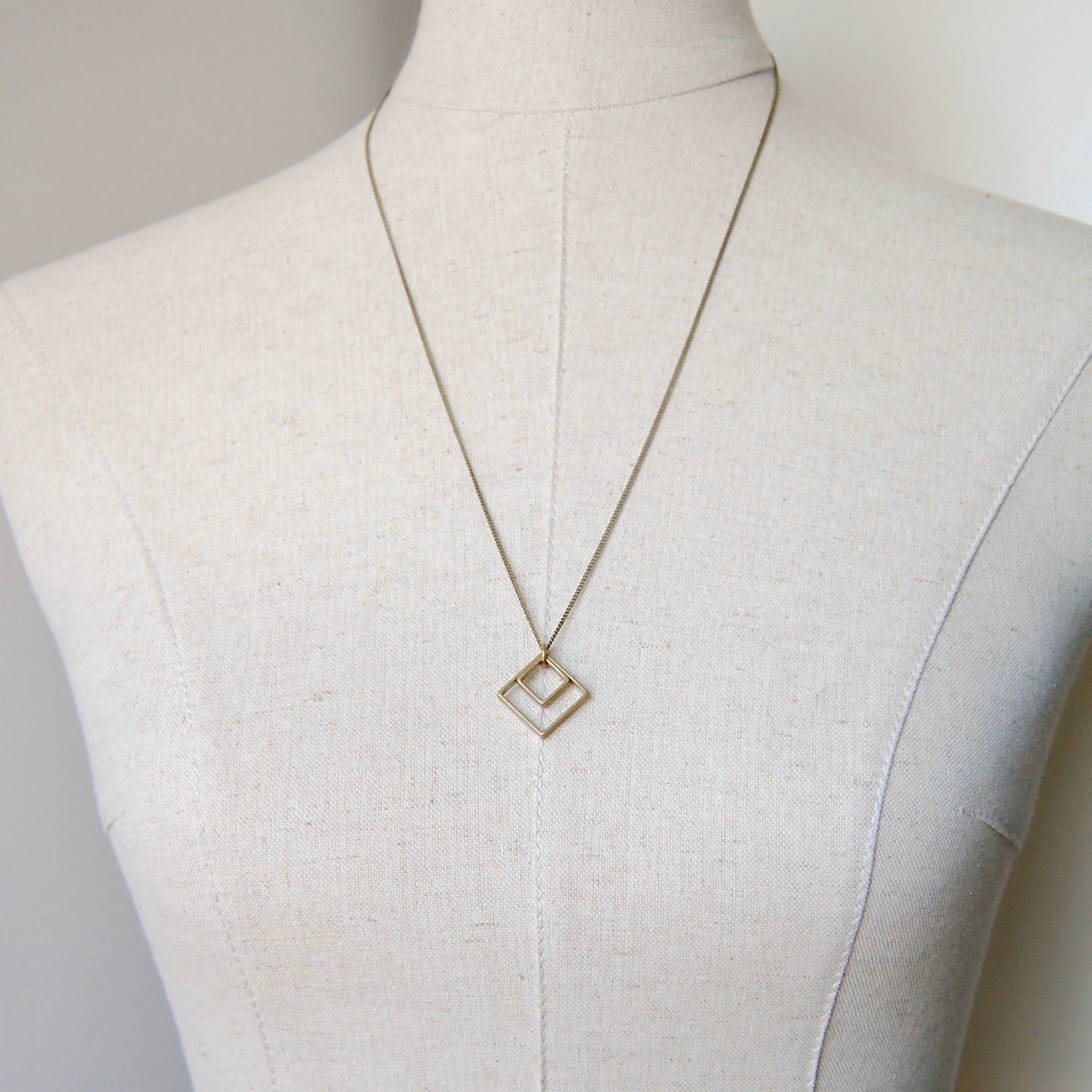PAIRED SQUARES NECKLACE