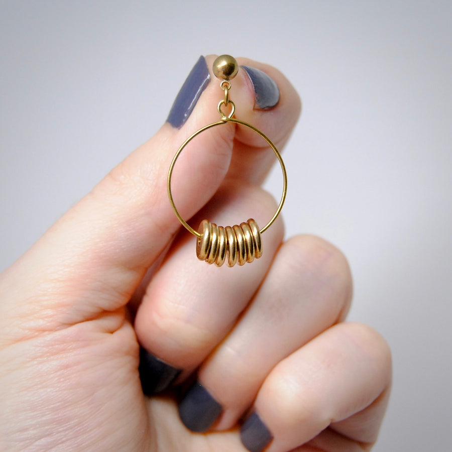 GOLD DISC HOOPS