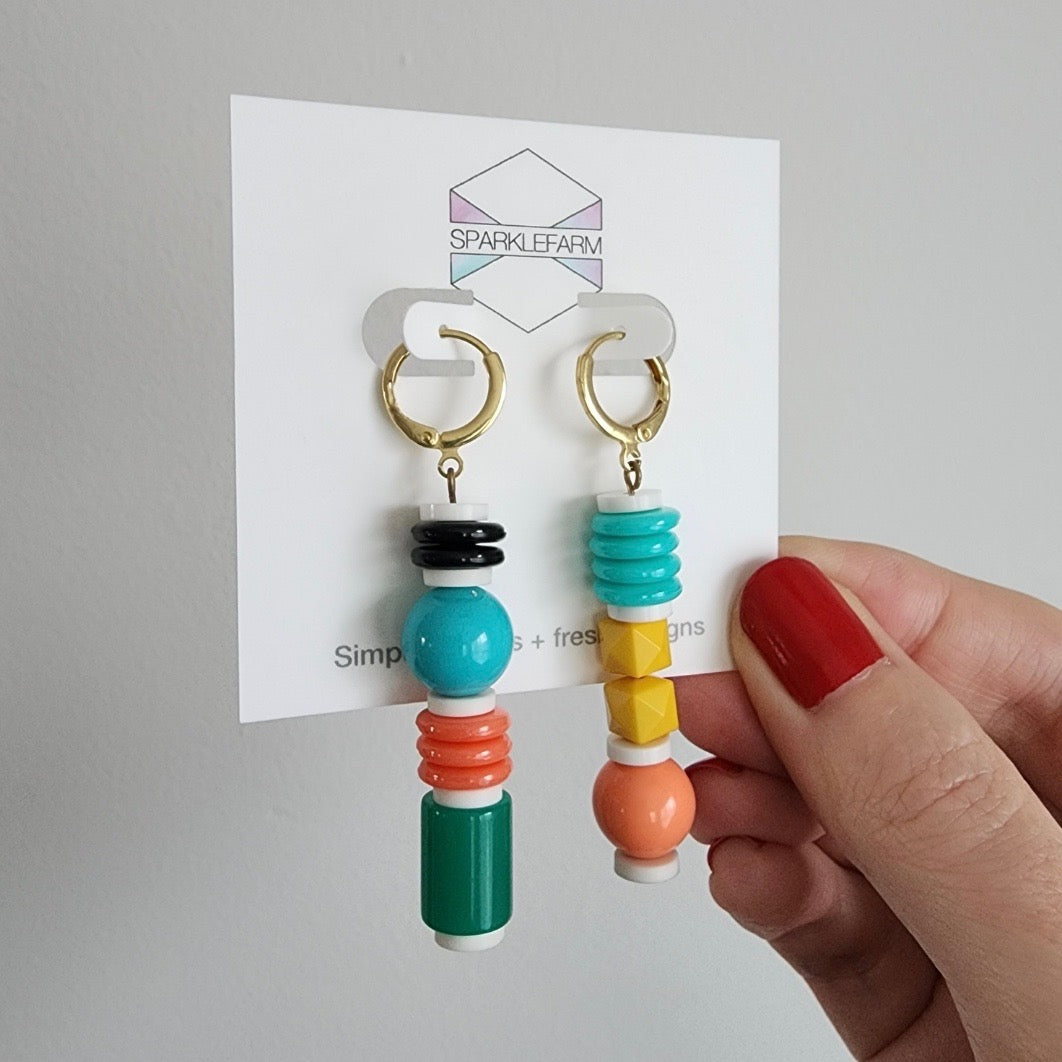 MIX-AND-MATCH VINTAGE BEAD EARRINGS